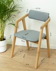 Lot de 2 ou 4 chaises de salle à manger rembourrées en chêne massif Soho | VESKOR