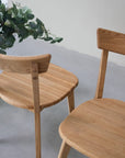 Lot de 2 ou 4 chaises de salle à manger en chêne massif VICTORIA | VESKOR