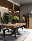 Meuble bar en chêne COZY 15, 100 × 140 × 50 cm | LoftStory