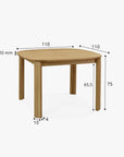 Table de salle à manger ronde à rallonge en chêne massif Victoria | VESKOR