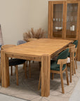 Table de salle à manger rectangulaire extensible en chêne BALDER jusqu'à 5 m | VESKOR
