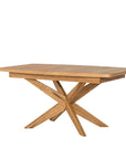 Table à manger à rallonges avec pieds croisés en chêne massif VELLE 39 | LoftStory