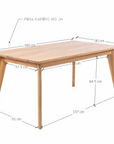 Table de salle à manger à rallonge en hêtre ou chêne massif KAMBIO 1 | KARPIS