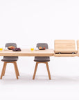Table de salle à manger à rallonge en bois massif DITA | KARPIS