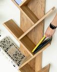 Bibliothèque en chêne sur pied BERGEN | VESKOR