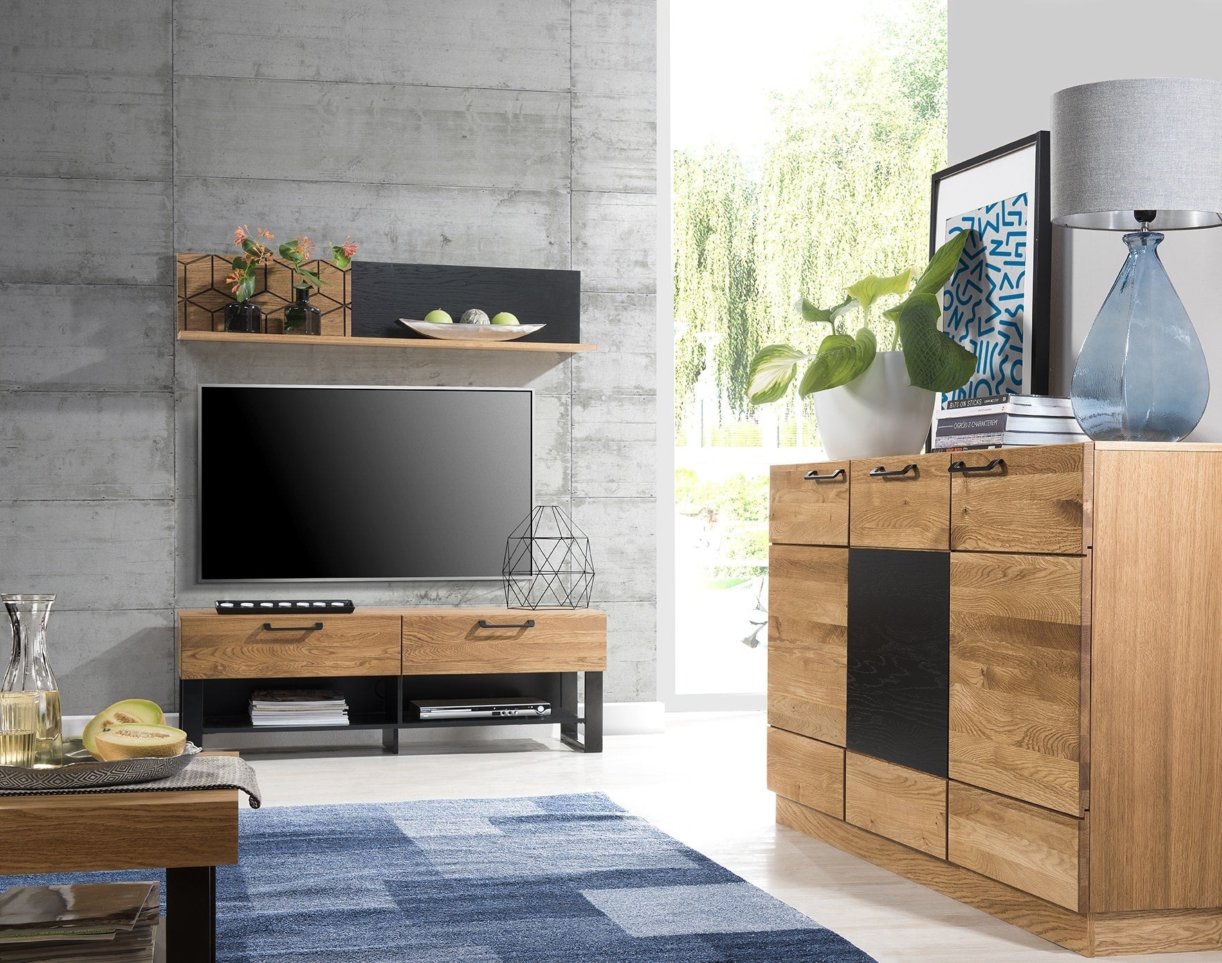 Meuble TV en chêne MOZAIK 24 | LoftStory