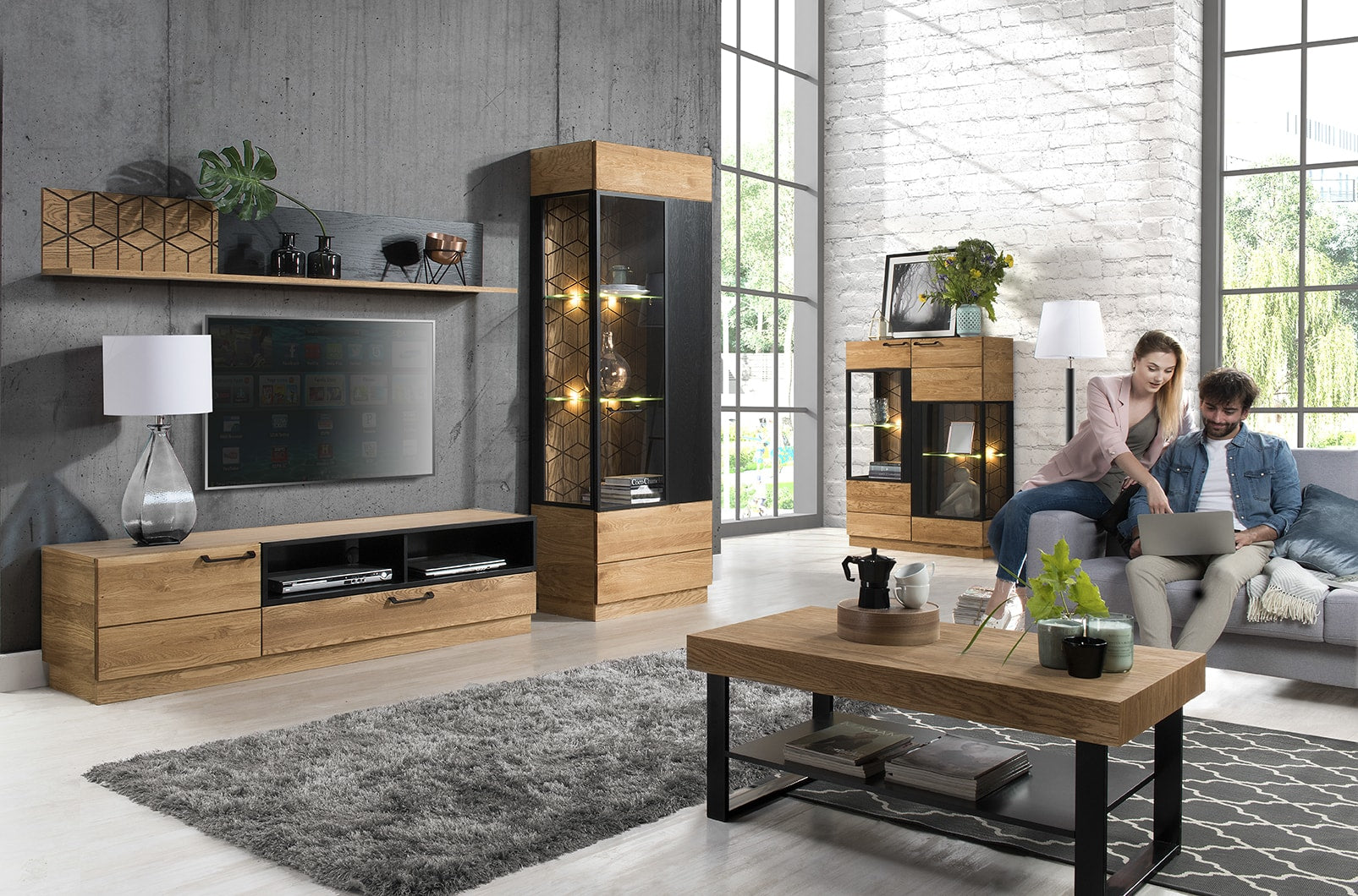 Vitrine en chêne MOZAIK 15 | LoftStory