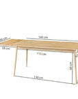 Table de salle à manger à rallonge en chêne massif MALMO 2 | VESKOR