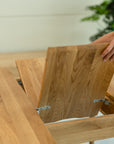 Table de salle à manger ronde à rallonge en bois de chêne MALMO | VESKOR