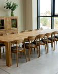 Table de salle à manger rectangulaire extensible en chêne BALDER jusqu'à 5 m | VESKOR