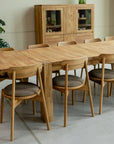 Table de salle à manger rectangulaire extensible en chêne BALDER jusqu'à 5 m | VESKOR