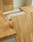 Table de salle à manger rectangulaire extensible en chêne BALDER jusqu'à 5 m | VESKOR