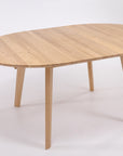 Table de salle à manger ronde à rallonge en hêtre ou chêne massif SAGA : KARPIS