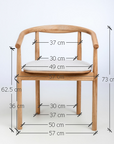 Lot de 2 ou 4 chaises tapissées en chêne massif Lea | VESKOR