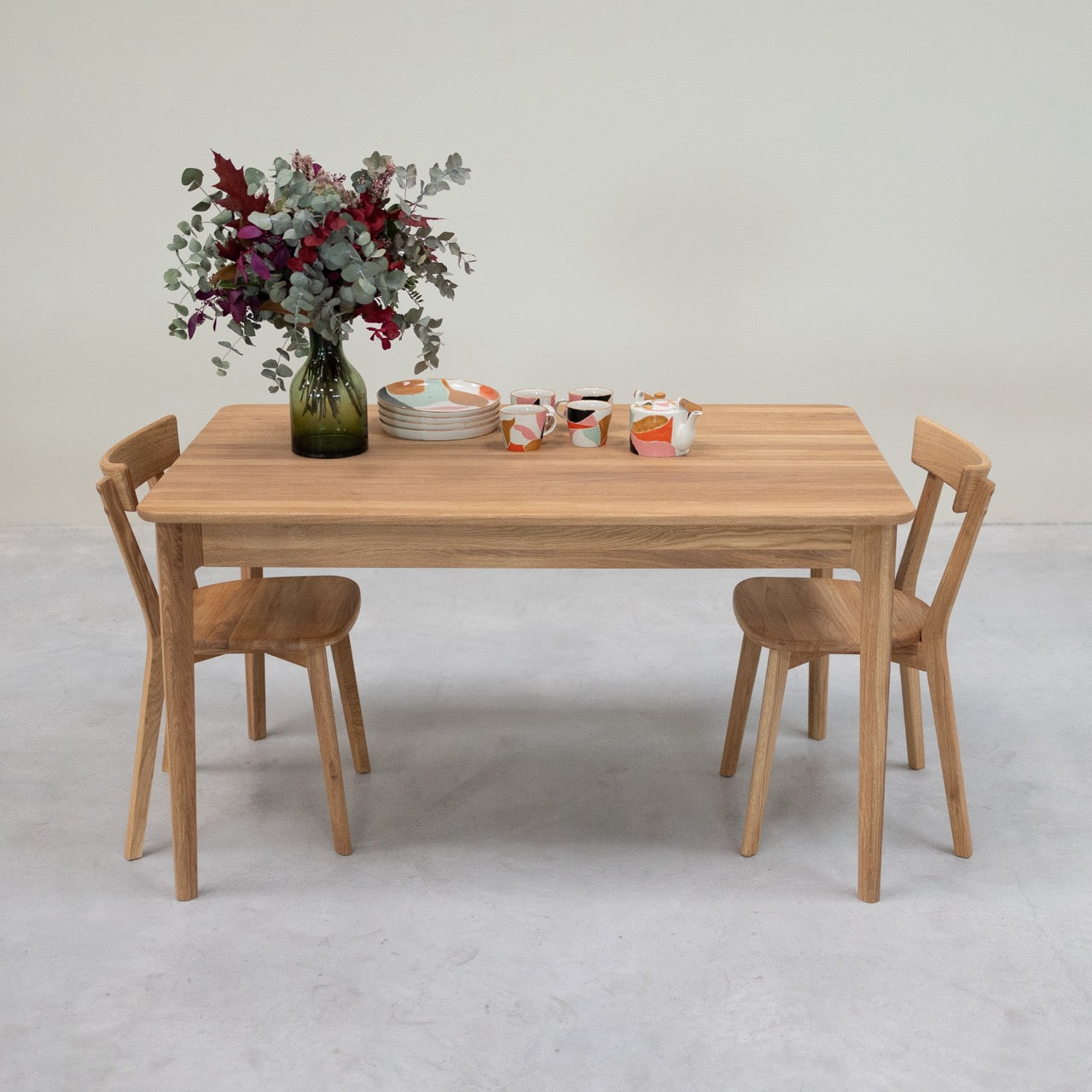 Table de salle à manger à rallonge en chêne massif ASTRID | VESKOR
