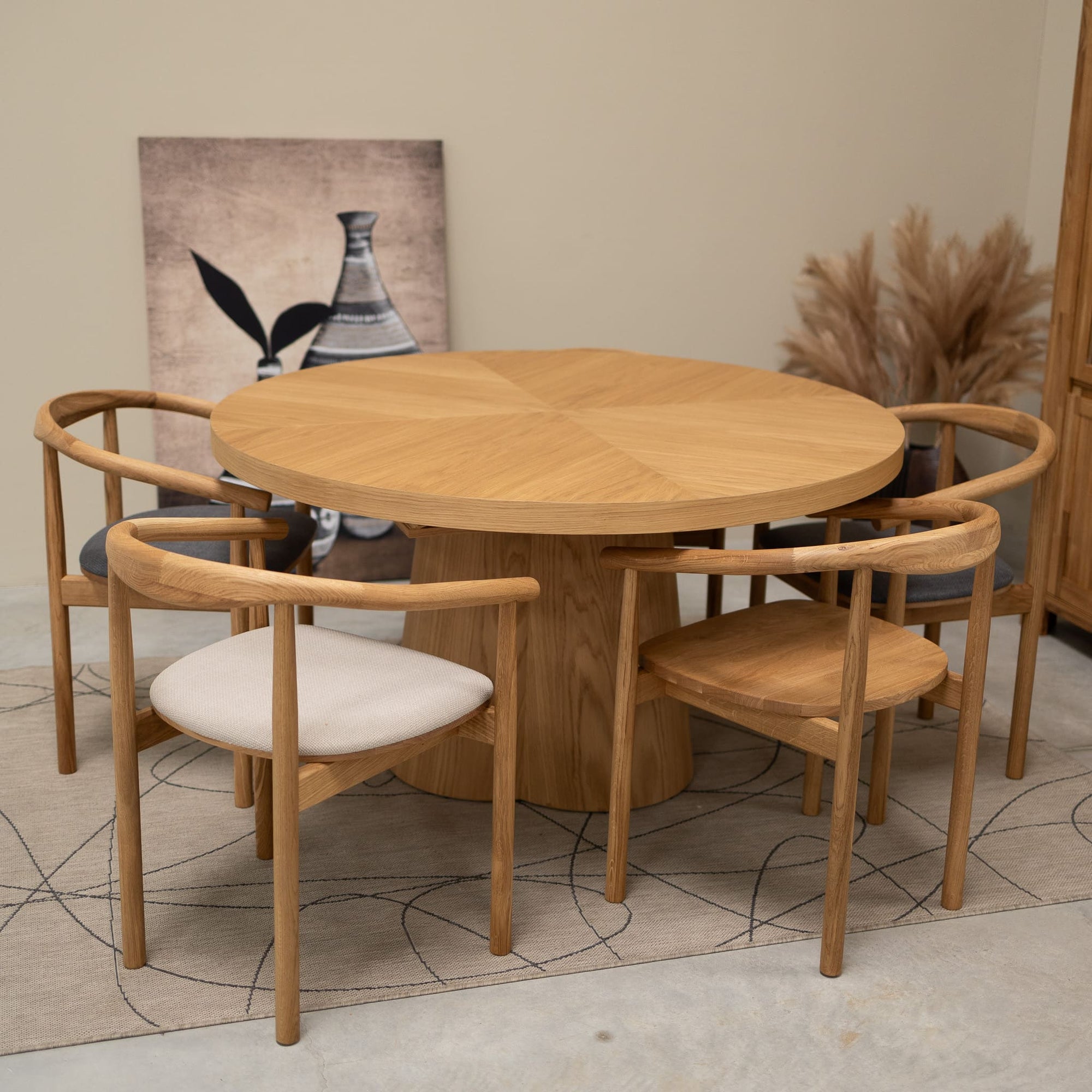 Lot de 2 ou 4 chaises tapissées en chêne massif Lea | VESKOR