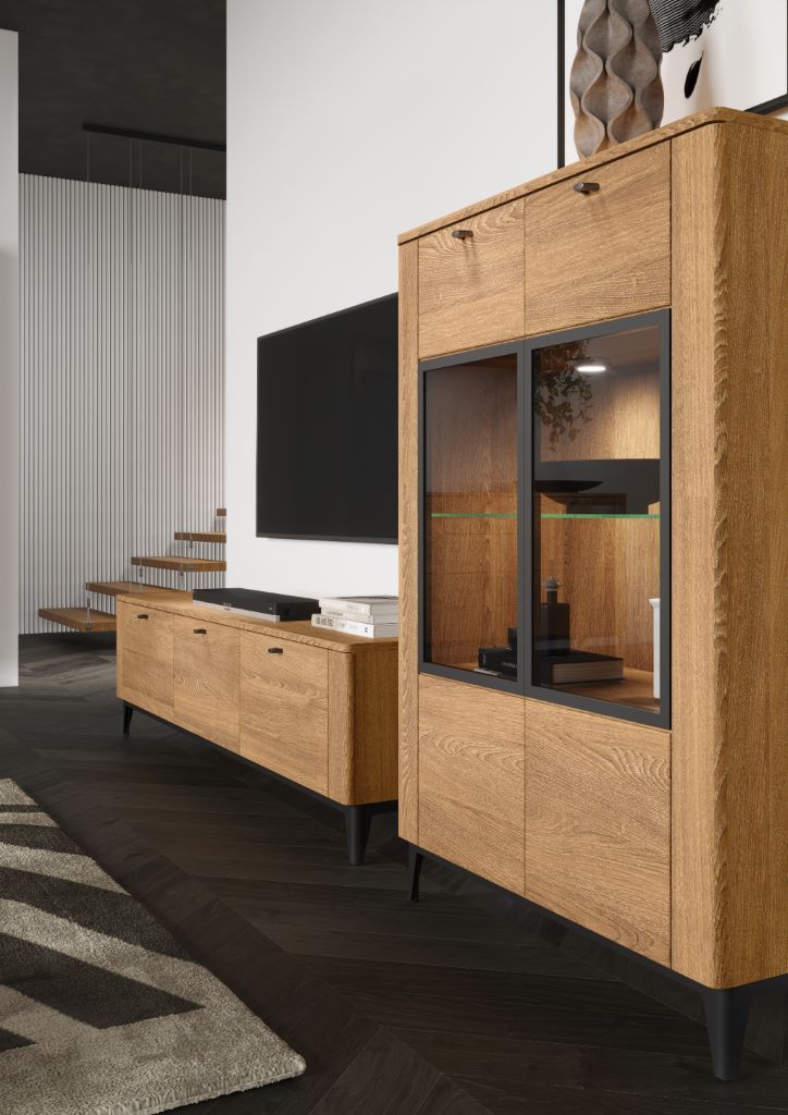 Meuble TV en chêne OPORTO 25 | LoftStory