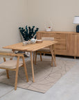 Table de salle à manger fixe en bois massif SUÈDE | VESKOR