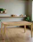 Table de salle à manger à rallonge en bois de chêne FREDO | VESKOR