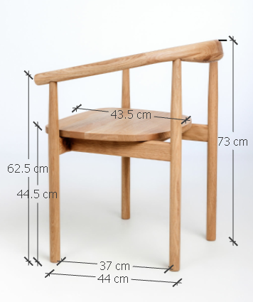 Lot de 2 ou 4 chaises en chêne massif Lea | VESKOR