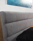 Lit surélevé en chêne rustique VELVET 74 | LoftStory