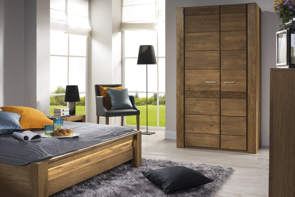 Structure de lit en chêne rustique VELVET 76 | LoftStory