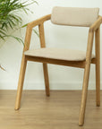Lot de 2 ou 4 chaises de salle à manger rembourrées en chêne massif Soho | VESKOR