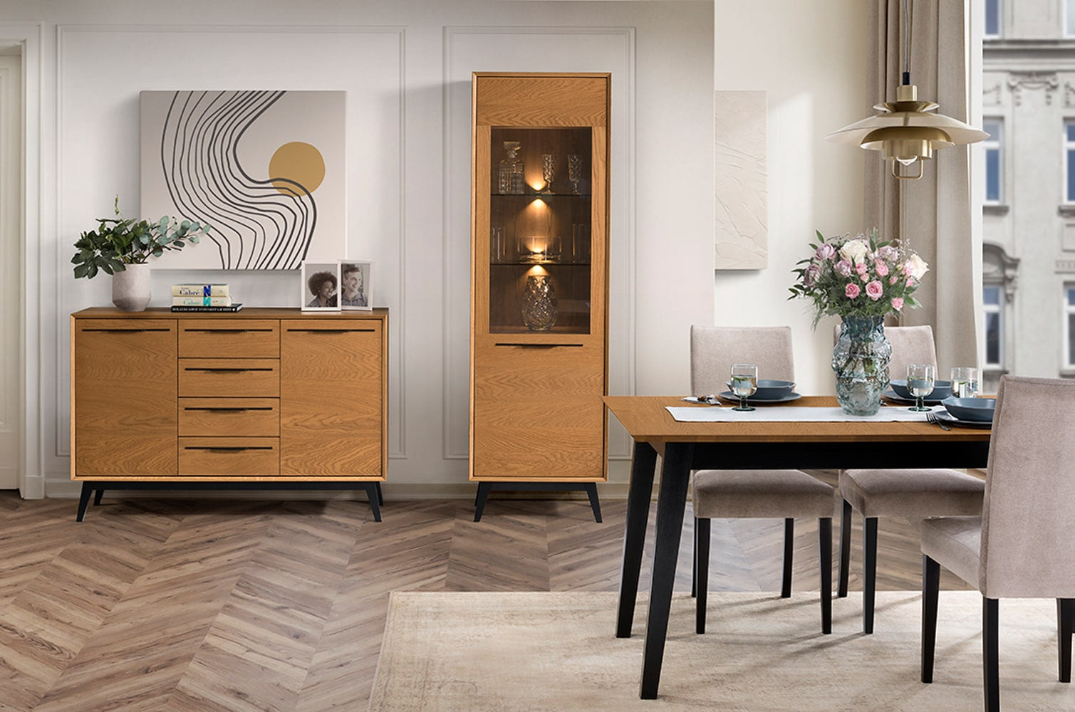 Vitrine en chêne LAZURE 10 | LoftStory