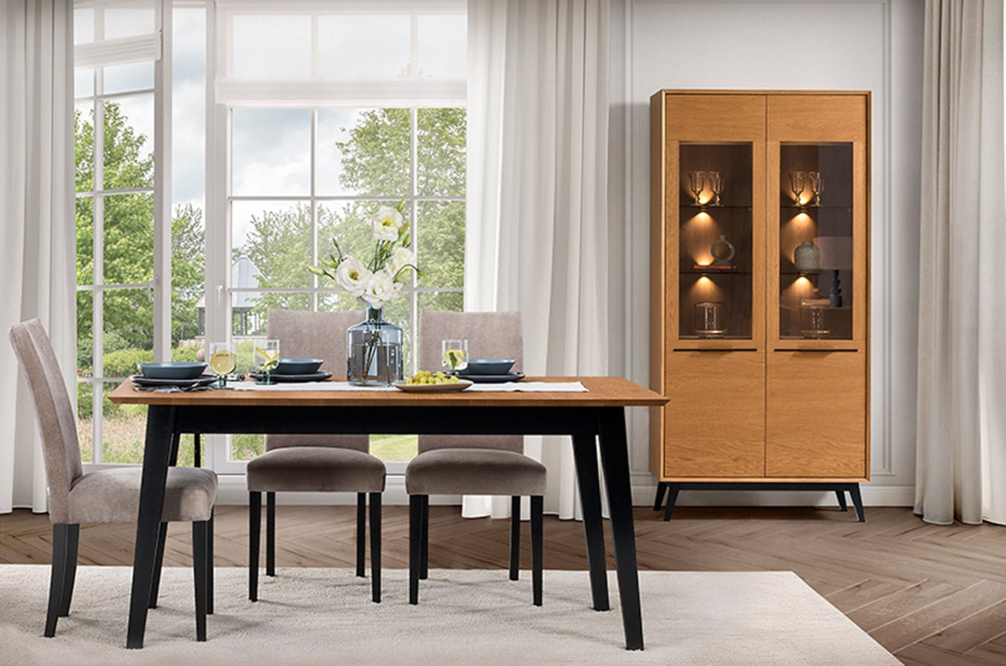 Table à manger extensible en chêne LAZURE 40 | LoftStory