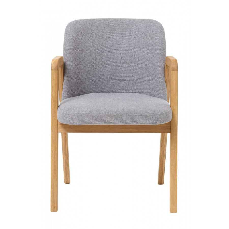 Lot de 2 ou 4 chaises de salle à manger Chill, structure en chêne massif, rembourrées | VESKOR